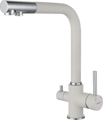 Детальное фото товара: GranFest 3611, смеситель, мрамор, иней