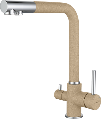 GranFest 3611, смеситель, мрамор, песочный