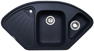 Детальное фото товара: Zigmund & Shtain ECKIG 1000.2, мойка, черный базальт