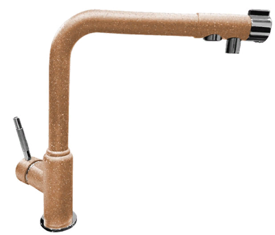 Детальное фото товара: GranFest 7671, смеситель, мрамор, терракот