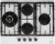 DeLonghi GABRIELLA 6GW BB Детальное фото товара: DeLonghi GABRIELLA 6GW BB газовая поверхность