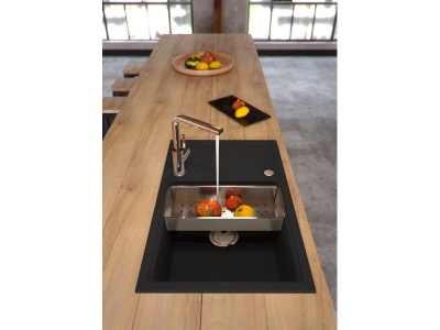 Детальное фото товара: ALVEUS INTERMEZZO 130 GRANITAL DEEP BLACK-G90, мойка, гранит, темно-черный (в комп. с сиф. 1117292)