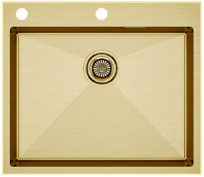 Paulmark KRONER-EDGE 59, мойка, нержавеющая сталь, брашированное золото