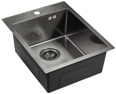 Детальное фото товара: Emar EMB-128A PVD Nano Dark, мойка, нержавеющая сталь, вороненая сталь