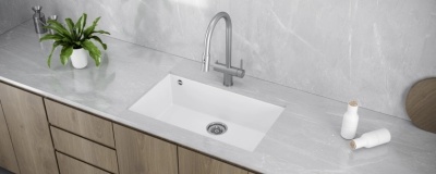 Детальное фото товара: KUCHENSTERN SUB 80, мойка, гранит, белый