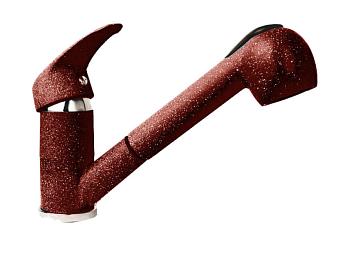 Фото товара: GranFest 1774, смеситель, мрамор, красный марс