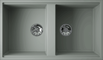 Фото товара: Omoikiri Kitagawa 83-2-U-WG, мойка, керамика, wind green