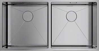 Фото товара: Omoikiri Taki 86-2-U/IF-IN, мойка, нержавеющая сталь