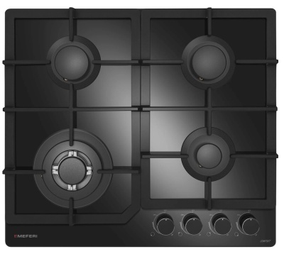 Детальное фото товара: MEFERI MGH604BK GLASS COMFORT газовая поверхность