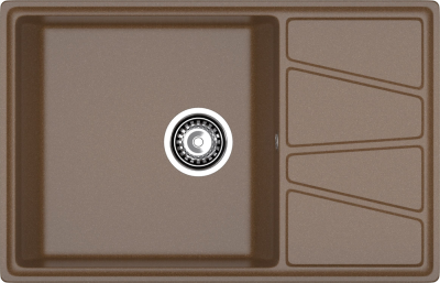 GranFest VERTEX GF-V-780L, мойка, мрамор, терракот