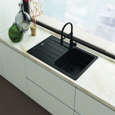 Franke Lina Semi-pro, смеситель, черный матовый Детальное фото товара: Franke Lina Semi-pro, смеситель, черный матовый