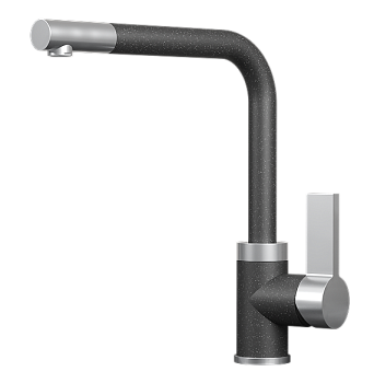 Фото товара: GRANULA 5504 смеситель, гранит, черный