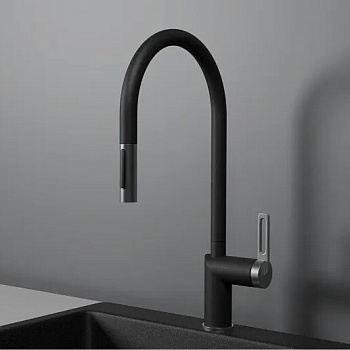 Фото товара: GRANULA 8172 смеситель, гранит, черный