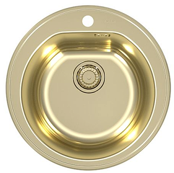 Фото товара: ALVEUS FORM MONARCH 30 GOLD, мойка, нерж.сталь (в компл. с выпуском без сифона)