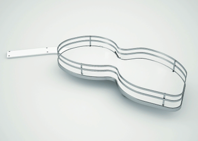 Детальное фото товара: Sige Nuvola Solo карусель 1/2 в нижний шкаф 900 мм, фасад 450 мм, 2 полки, правая