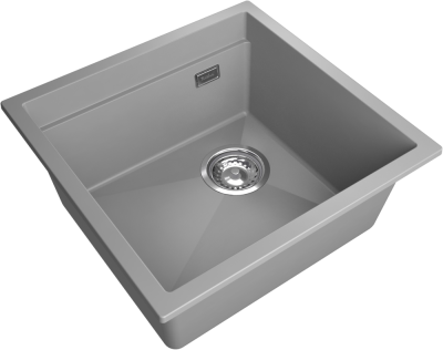 Детальное фото товара: Rivelato LINO LN-454-R grigio metallizz мойка, гранит, серый металлик