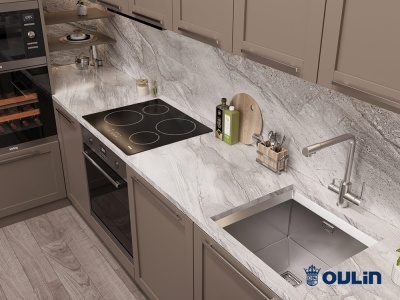 Детальное фото товара: Oulin OL-FU114 (VA8109), мойка, нержавеющая сталь сатин