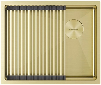 Фото товара: Paulmark NEXT-PRO 54 UNI, мойка, нержавеющая сталь, светлое золото