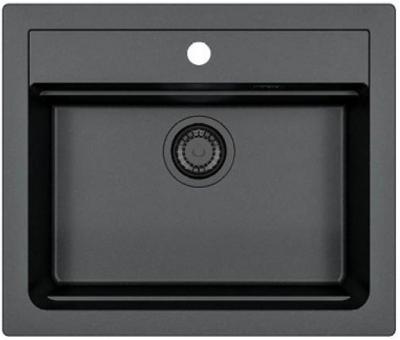 ALVEUS GRANITAL ATROX 30 CARBON - G91, мойка, гранит, черный (в комплекте с сифоном 1148149)