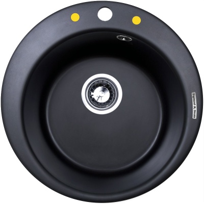 Zigmund & Shtain KREIS 480, мойка, черный базальт 