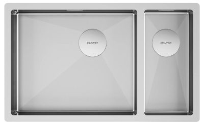 Paulmark NEXT 69/2S UNI, мойка, нержавеющая сталь брашированная (левая) Paulmark NEXT 69/2S UNI, мойка, нержавеющая сталь брашированная (левая)
