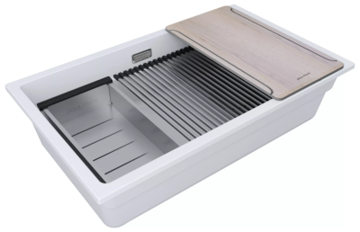 Детальное фото товара: Paulmark LUMI-MULTI SINK 74 UNI, мойка, гранит, белый