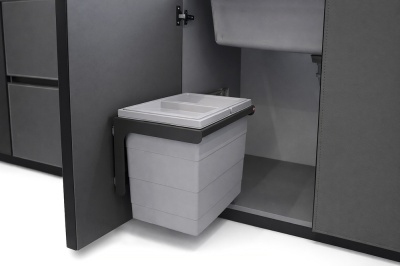 Детальное фото товара: Hailo Medium soft выдвижная мусорная система с 1 ведром 18 л