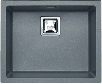 Фото товара: ALVEUS QUADRIX 50 GRANITAL+ STEEL-G04M, мойка, гранит, металлик (в комплекте с сифоном 1133398)