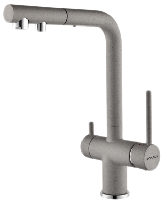 Детальное фото товара: Paulmark SERPENTINE, смеситель, гранит, серый