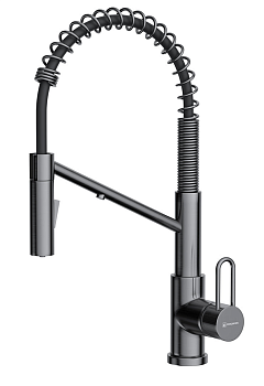 Фото товара: Omoikiri Mikawa 2 Plus-SB-GM, смеситель, вороненая сталь