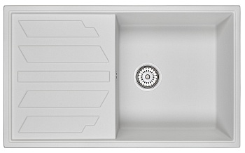 Фото товара: GRANULA 8601 мойка, гранит, арктик (белый)