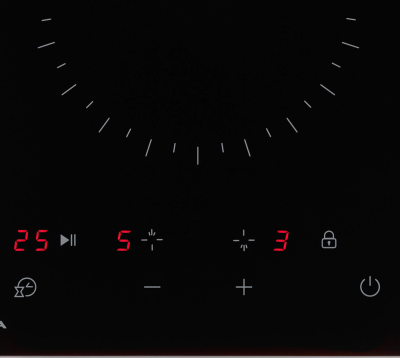 Детальное фото товара: Krona ZAUBER 30 BL TK стеклокерамическая поверхность