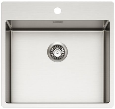 ALVEUS NOX 120 BRS, мойка, нержавеющая сталь (в комплекте с интегрированным сифоном)