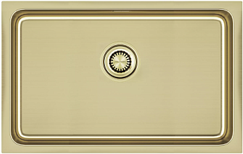Фото товара: Paulmark VISTA 74, мойка, нержавеющая сталь, светлое золото