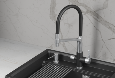 Детальное фото товара: GRANULA 5083 смеситель, нержавеющая сталь, шварц