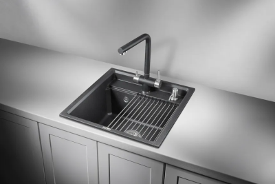 GRANULA 5002 мойка, гранит, черный Детальное фото товара: GRANULA 5002 мойка, гранит, черный