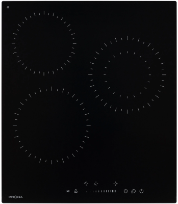 Детальное фото товара: Krona ZAUBER 45 BL 1DZTS стеклокерамическая поверхность