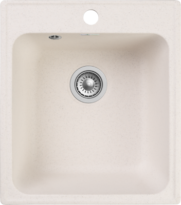 GranFest QUARZ GF-Z17, мойка, гранит, белый Детальное фото товара: GranFest QUARZ GF-Z17, мойка, гранит, белый