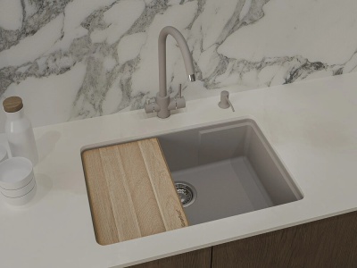 Детальное фото товара: GranFest URBAN 4565, мойка, гранит, темно-серый