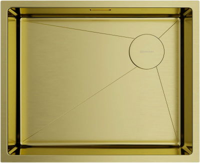 Детальное фото товара: Omoikiri Taki 54-U/IF-LG Side SF, мойка, нержавеющая сталь/светлое золото