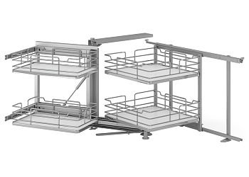 Фото товара: Sige Magic-4 Wood волшебный уголок в нижний шкаф шириной 900 мм, левый