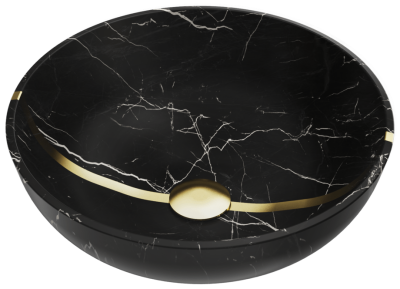 Детальное фото товара: Omoikiri Hitomi-BL Marble, раковина, керамика, черный 