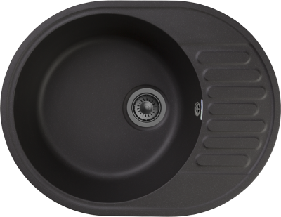 GranFest QUARZ GF-Z58, мойка, гранит, черный Детальное фото товара: GranFest QUARZ GF-Z58, мойка, гранит, черный