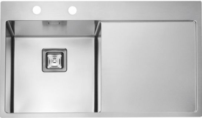 ALVEUS STYLUX 50 L BRS-90, мойка, нерж.сталь, левая (в компл.с сифоном 1133398)