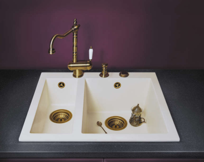 Детальное фото товара: Omoikiri Bosen 59-2-PL, мойка, гранит, платина