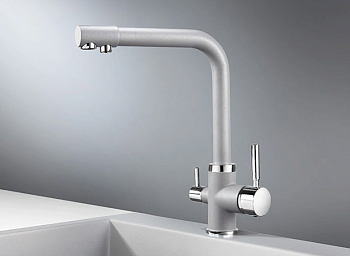 Фото товара: GRANULA 2015 смеситель, гранит, алюминиум