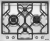 Smeg PGF64-4 Детальное фото товара: Smeg PGF64-4 газовая поверхность