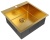 Paulmark KRONER 51, мойка, нержавеющая сталь, брашированное золото Детальное фото товара: Paulmark KRONER 51, мойка, нержавеющая сталь, брашированное золото