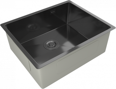 Детальное фото товара: Rivelato RINOX 5444 UN PVD black, мойка, нержавеющая сталь, черный