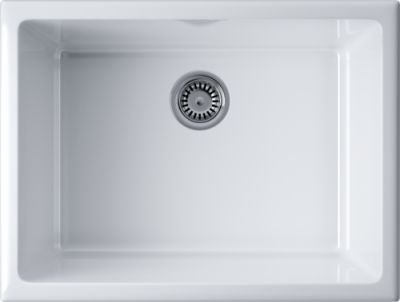 Omoikiri Okinoshima 61-U/I-WH Glossy, мойка, керамика, белый глянцевый
